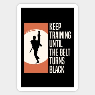 Keep Training Until the Belt Turns Black - Athlet Instructor Sticker